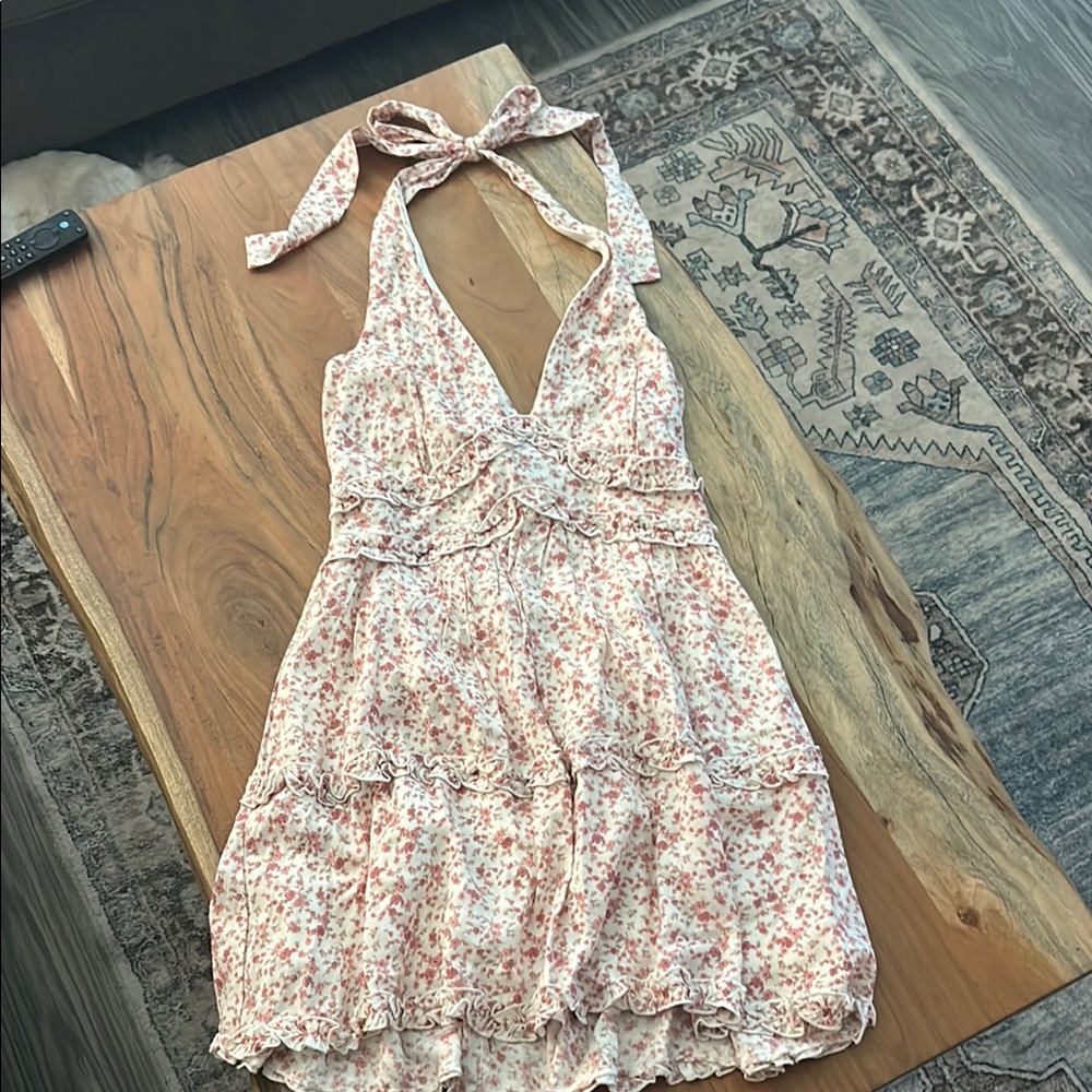 Floral Halter Dress - Pink